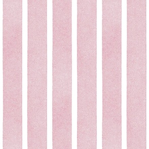 Textured Ribbons Print - Pink on White Stripes - Large Scale (Colors, Confetti & Kimono Dolls)
