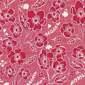 Folk Floral_viva magenta