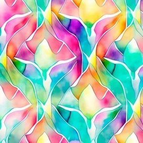 watercolor kaleidoscope geometric