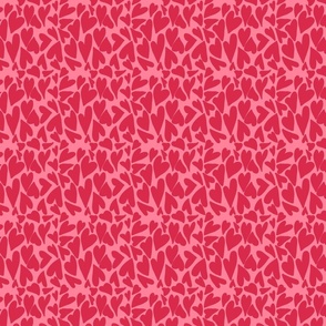 Crazy Small Hearts in Red Hot on Dark Pink