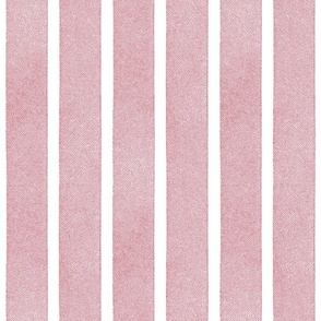 Textured Ribbons Print - Strawberry on White Stripes -Large Scale (Coloring at the Ice Cream Shop)