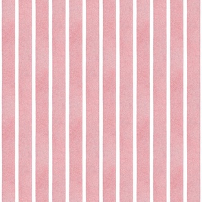 Textured Ribbons Print - Strawberry on White Stripes -Medium Scale (Coloring at the Ice Cream Shop)