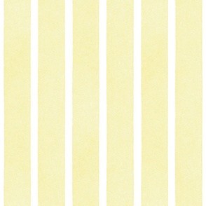 Textured Ribbons Print - Lemon on White Stripes - Large Scale (Coloring at the Ice Cream Shop)