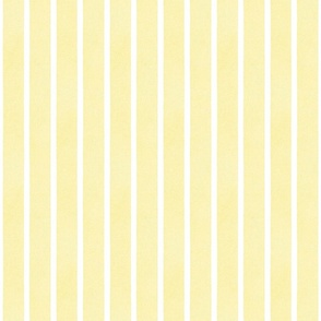 Textured Ribbons Print - Lemon on White Stripes - Medium Scale (Coloring at the Ice Cream Shop)