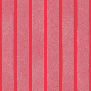 Textured Ribbons Print - White on Strawberry Stripes - Large Scale (Coloring at the Ice Cream Shop)