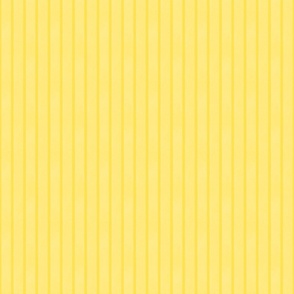 Textured Ribbons Print - White on Lemon Stripes - Small Scale (Coloring at the Ice Cream Shop)