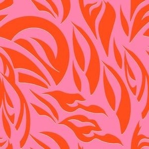 Tiger Stripe in Pink and Orange (Mini Print)