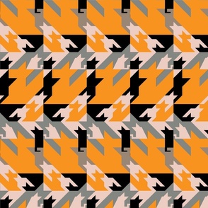 Houndstooth cats and foxes, 12 inch