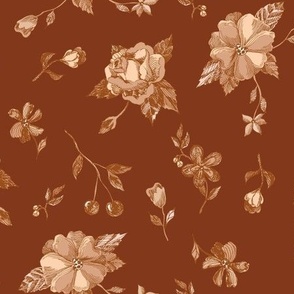 Ruby Toile tonal cinnamon lg