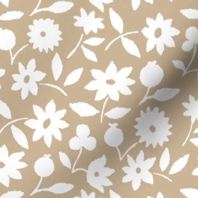 1929 White Flowers by Charles Goy - in Regency Linen