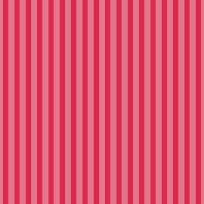 Red Hot and Dark Pink 1 /2 Inch Vertical Cabana Stripes

