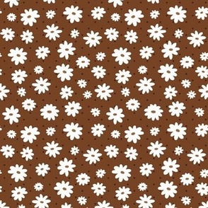 White Daisy on Rich Brown 