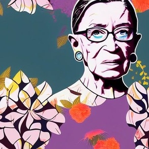 RBG Power Floral 2 - Ruth Bader Ginsburg 