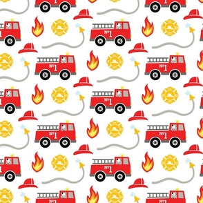 Fire Truck and Fire Fighter Icons MEDIUM