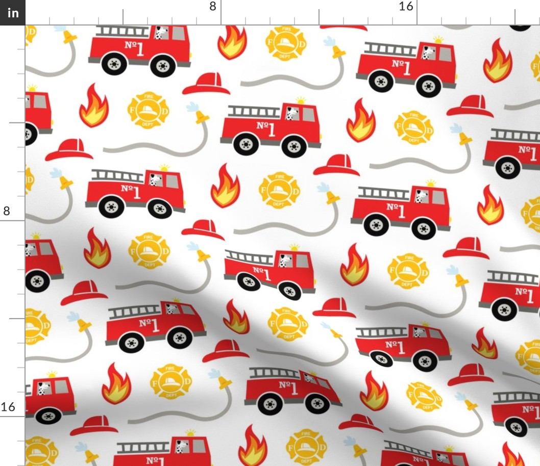 Fire Truck and Fire Fighter Icons MEDIUM