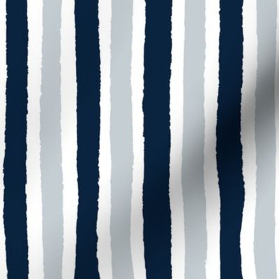 Navy Blue and Grey Vertical Stripe