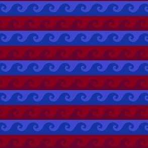 Red and Blue wave stripes