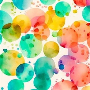 colorful watercolor circle pattern