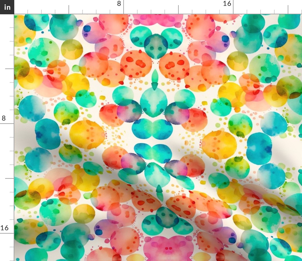 colorful watercolor circle pattern