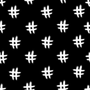 Japanese Igeta (Hashtag) Black white