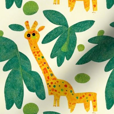 Storybook Giraffe in Jungle