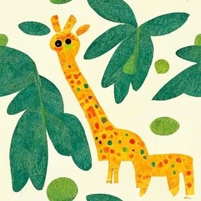 Storybook Giraffe in Jungle