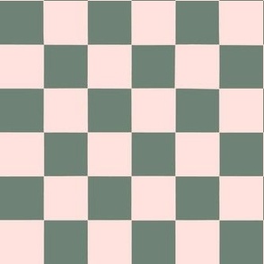 Checkers Blush Pink & Sage Green - SpringGarden2023