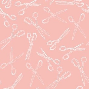 Vintage Scissors on Blush Pink