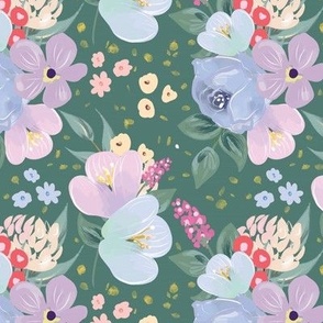 Spring Flowers | Cottage core meadow | Bright pastels