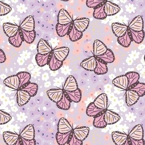 Purple Meadow Butterflies | Spring fields