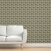 Glory Lily - Olive Green on Grey (Medium Scale)