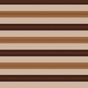 French Ticking Earth Tone Stripes  horizontal