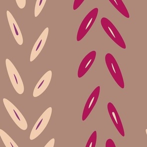 leaf design on brown background