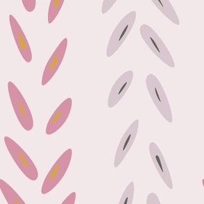 pink leaf design on light pink background