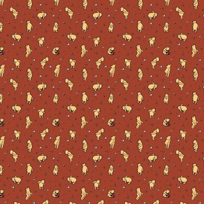 Winnie-The-Pooh Scatter Brick Red - Small