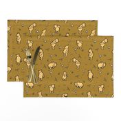 Winnie-The-Pooh Scatter Dark Mustard - Medium