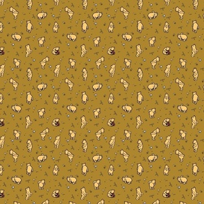 Winnie-The-Pooh Scatter Dark Mustard - Small