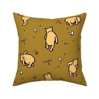 Winnie-The-Pooh Scatter Dark Mustard - Large