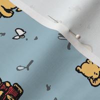 Winnie-The-Pooh Scatter Light Blue - Medium