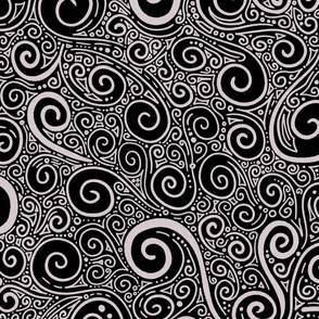 Black Oodles of Doodles and Swirls