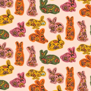 Cute Floral Bunny´s Pink