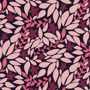 Pink Cutesy Modern Floral Flower Pattern