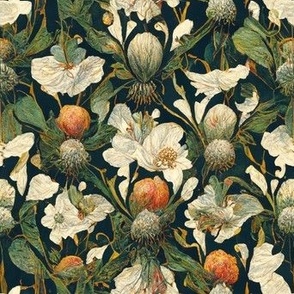 Floral design in British Arts and Crafts style