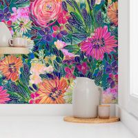 Sunset Meadows Painted Floral (Large Scale) 