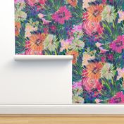 Sunset Meadows Painted Floral (Large Scale) 