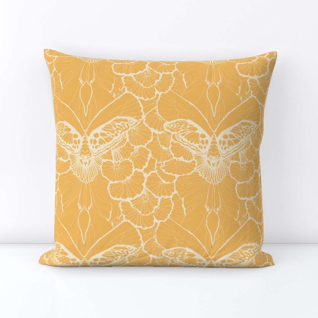 Mythical Moth Lace - Warm Yellow