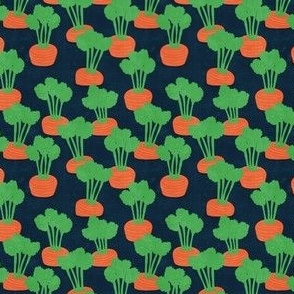(small scale) Carrot Patch  - Garden - Spring/Easter - navy  - LAD23