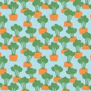 (small scale) Carrot Patch - Garden - Spring/Easter - light blue - LAD23