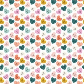micro candy hearts: soft, peach, disco, goldie, coral, fiery, opal, starboard
