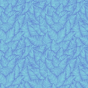 Palm Leaves Blue - Small